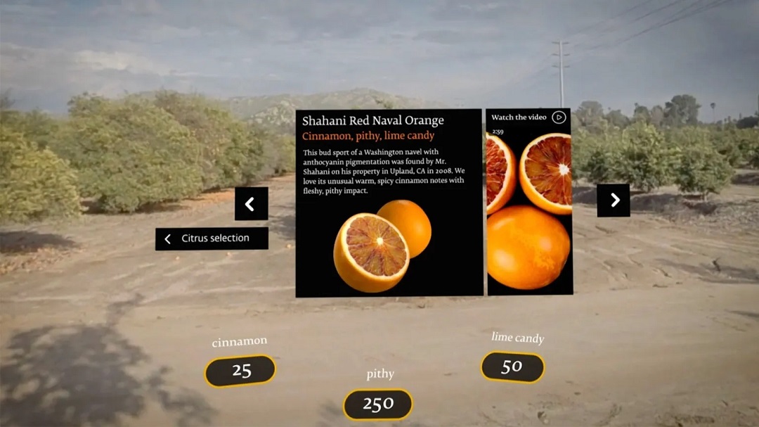 虛擬現(xiàn)實商業(yè)-奇華頓虛擬口味旅行?柑橘-把風味創(chuàng)造到下一個水平 虛擬現(xiàn)實商業(yè)-奇華頓虛擬口味旅行?柑橘-把風味創(chuàng)造到下一個水平